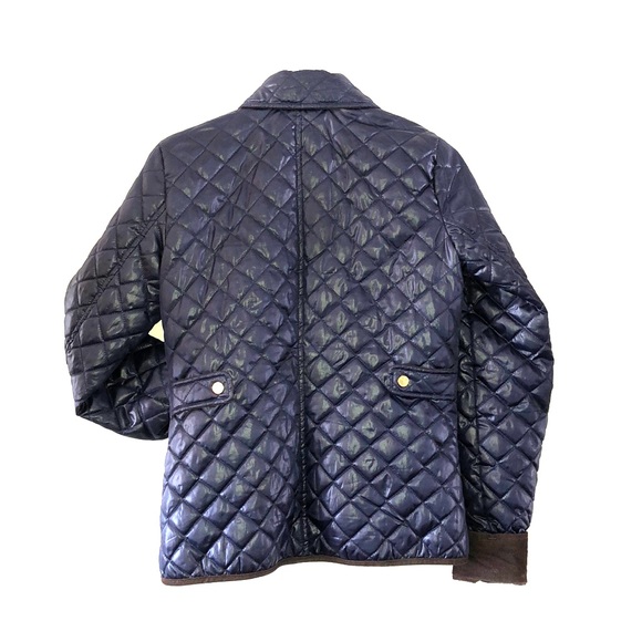 Tommy Hilfiger Quilted Navy Snap Puffer Jacket S - Picture 2 of 6